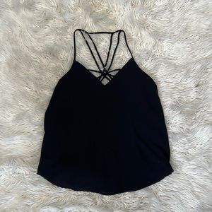 Black Crisscross strips top